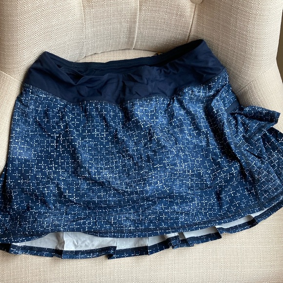 Navy Patterned Women's Skirt - Picture 1 of 5